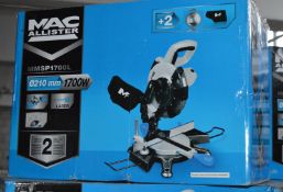1 x MacAllister 1700L 210mm 1700W Compound Mitre Saw - Boxed - CL185 - Location: Stoke-on-Tr