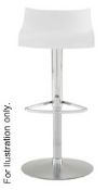 1 x Ligne Roset Pam Stool In White - Dimensions: Width 42 x Max Height 92 x Depth 42cm (inc