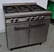 1 x Falcon Dominator 6 Burner Range and Oven - Ref: NCE009 - CL178 - Location: Altrincham WA14