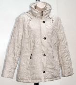 1 x Steilmann Womens Stitched Coat - Real Down Feather Filled With Inner Pocket and Detachable