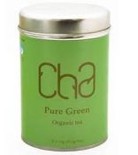 12 x Tins of CHA Organic Tea - PURE GREEN - 100% Natural and Organic - Includes 12 Tins of 25