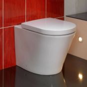1 x Arc Back to Wall Toilet Pan - Unused Stock - CL190 - Ref BR008 - Location: Bolton BL1 - Approx