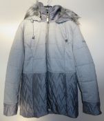 1 x Steilmann Kirsten Size 12 Womens Grey Quilted Coat / Jacket - CL210 - Ref SC1033 - Location: