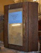 4 x Kudos Single Wall Mirror Corner Cabinets in Wenge - Corner Cabinet With Mirror, Single