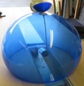 1 x Contemporary Blue Perspex Pendant Light - 56cm Diameter x 35cm Height - CL175 - Location: