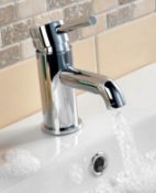 1 x Pillar Basin Mixer Tap - Brass Construction With Chrome Finish - Unused Stock - CL190 - Ref