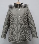 1 x Steilmann Kirsten Womens Coat - Poly Down Filled Coat With Functional Pockets, Inner Pocket