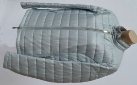 1 x Steilmann Kirsten Size 12 Womens Very Pale Blue Quilted Coat / Jacket - CL210 - Ref SC1048 -