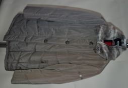 1 x Steilmann Kirsten Silver-Gray Quilted Womens Coat / Jacket - CL210 - Ref SC2073 - Location: