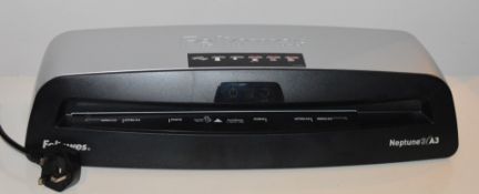 1 x Fellowes Neptune 3 A3 Laminator Autosense Detects Pouch Thickness and Self Adjusts to the