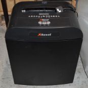 1 x Rexel Mercury RDX1850 Cross Cut Paper Shredder - With Original Accessories - On Castors -