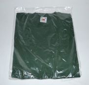 10 x Plain Fruit Of The Loom T-Shits - Colour: Dark Green - Unisex - Child Sizes Ages 3 - 13 - CL155