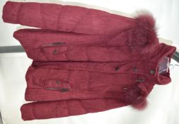 1 x Steilmann Kirsten Womens Scarlet Hooded Coat - CL210 - Ref SC2059 - Location: Altrincham WA14