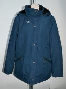 1 x Steilmann Womens Easy Care Winter Coat - Windproof - Features Hood, With Detachable Faux Fur