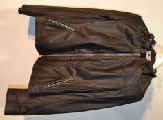1 x Steilmann Kirsten Womens Faux Leather Coat / Jacket - CL210 - Ref SC2028 - Location: