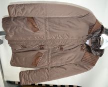 1 x Steilmann Kirsten Brown Hooded Womens Coat / Jacket - CL210 - Ref SC2072 - Location: