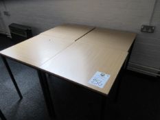 600mm x 600mm tables, Qty 4.