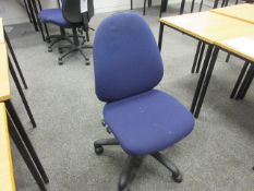 Cloth upholstered typists swivel chair