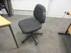 Cloth upholstered typists swivel chair