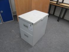 2 Drawer steel filing cabinet