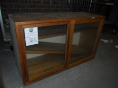 Old Science Cabinet. Two shelves and two glass sliding doors to front. One shelf doesn't have the