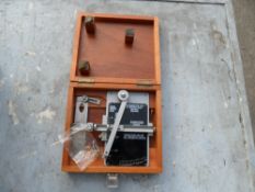 Stensometer Limited Elongation Gauge in wooden box casing. A timeless piece of British Industrial