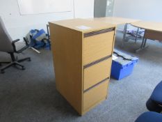 3 drawer teal laminate filing cabinet