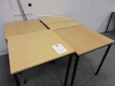 600mm x 600mm tables, Qty 4.
