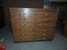 Double set of Plan Chests/Map Drawers. Top section lifts off for ease of movement. Please note