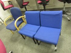 Reception chairs, Qty 3