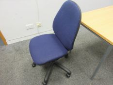 Cloth upholstered typists swivel chair