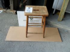 Wooden vintage stool used in college science labs. Retro. Please note that this is for 1 item only