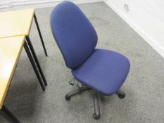 Cloth upholstered typists swivel chair