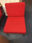 Set of 4 Low Red Chairs