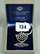 Two silver Celtic knot brooches, 8 grms total