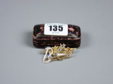 Two nine carat gold Victorian bar brooches, one set with two tiny diamonds and possibly three