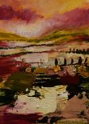NATHAN JONES oil on card - Snowdonia landscape, signed, 9 x 7cms