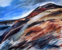 MARY LLOYD JONES colour print - landscape dated 1988, 22 x 26cms