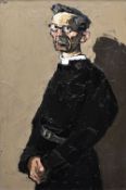 SIR KYFFIN WILLIAMS RA oil on canvas - three-quarter portrait of Rev Harry Edwards of St Michaels