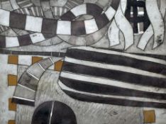 JOHN BRUNSDON limited edition (3/50) lithograph - abstract entitled 'The Twelfth Day', signed, 48