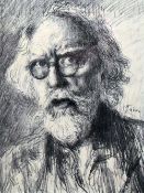 AUGUSTUS JOHN lithograph (of 150) print - self-portrait at the age of 77 from a drawing of 1955, (