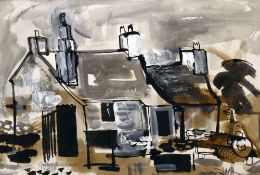 GWILYM PRICHARD watercolour - entitled verso 'Cottage Anglesey', signed, 35 x 50cms