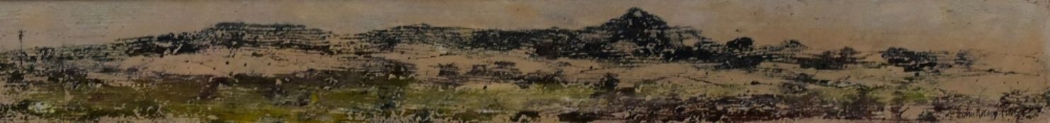 JOHN KNAPP FISHER watercolour - extensive hilly Pembrokeshire landscape, signed, 6 x 46cms