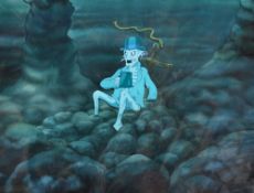 CALON TV official production CEL and background for the 1992 animated version of 'Under Milk Wood'