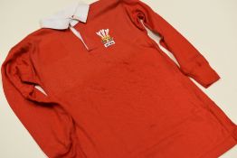**PLEASE SEE AMENDMENT BELOW***1974 WALES XV JERSEY MATCH-WORN BY GERALD DAVIES (CAPT.) v NEW ZEALA