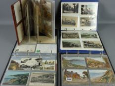 Postcards - four albums of coloured English view cards