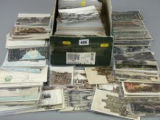 Postcards - a large quantity (shoebox full) of postcards, many plastic sleeved subjects including