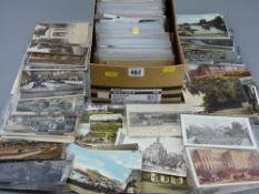 Postcards - a large quantity (shoebox full) of postcards, many plastic sleeved, subjects including
