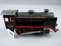 Toys - a Kraus 555 German made wind-up locomotive, 20 cms long