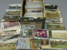 Postcards - a large quantity (shoebox full) of postcards, many plastic sleeved, subject including